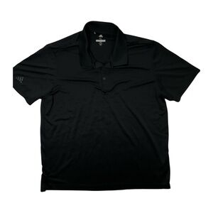 Adidas Golf Polo Shirt Mens XL Black Ultimate 365 Solid Stretch Vented CY5403